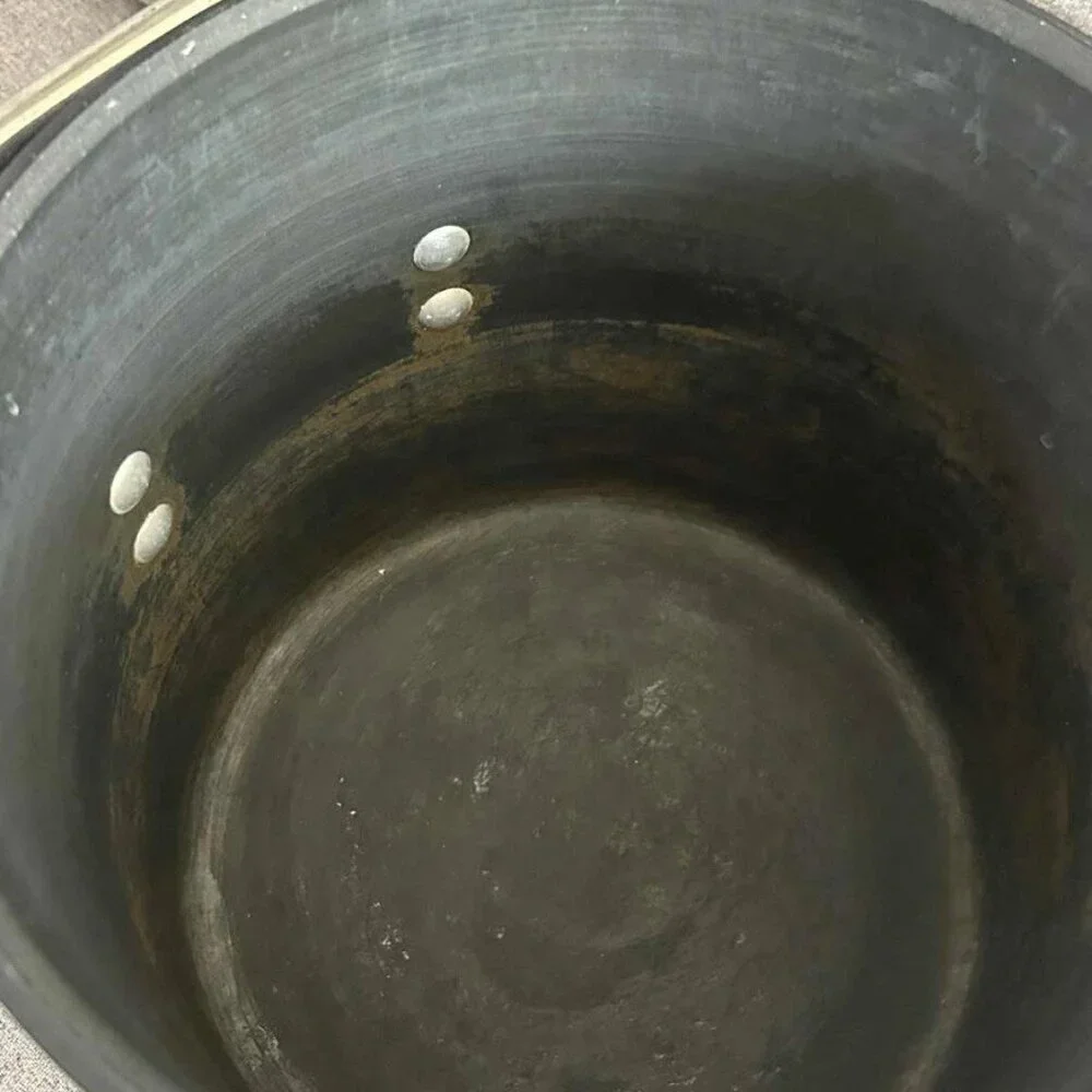 Vintage Calphalon 812 12Qt Commercial Aluminum Cookware Pot + Lid